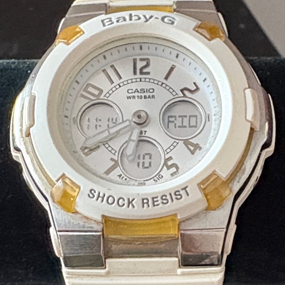Casio Baby-G White and Yellow Smartwatch